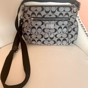 Coach Black and Gray Crossbody Bag